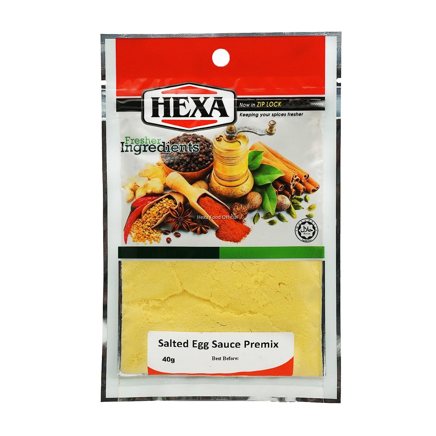 HEXA Salted Egg Sauce Premix 40gm *2 + HEXA HALAL Kimchi Flavour Seasoning 40gm