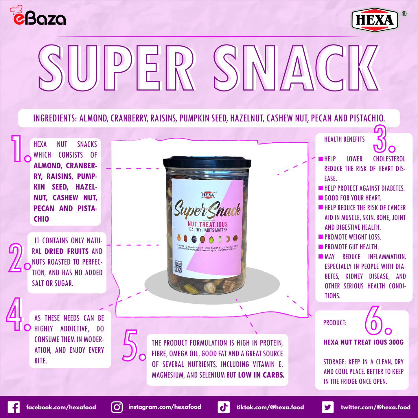 HEXA HALAL Super Snack NUT.TREAT.IOUS 300gm
