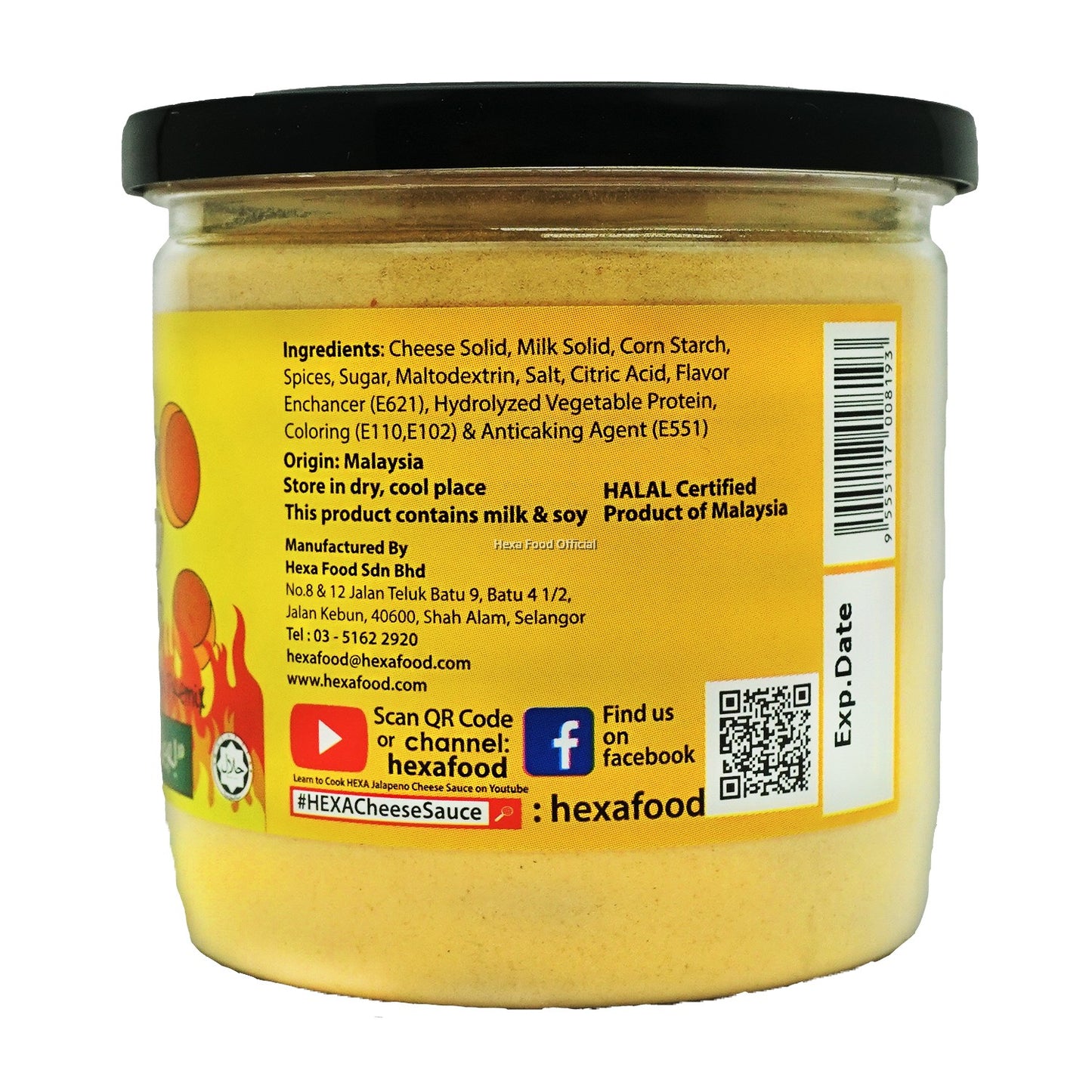 HEXA HALAL Cajun Spice 85gm + HEXA HALAL Cheese Sauce Premix Powder 200gm